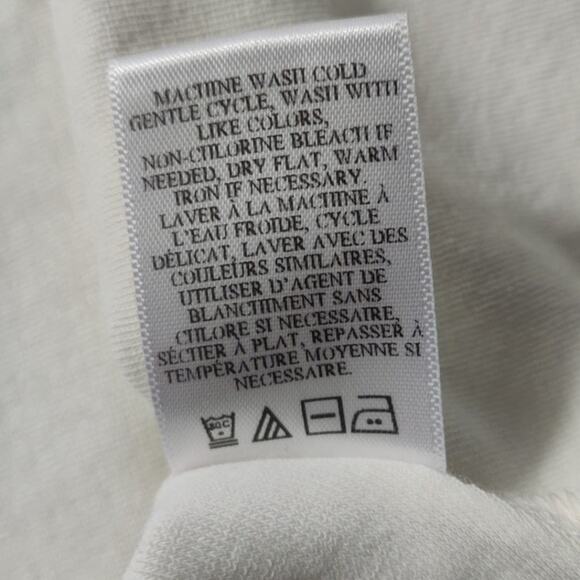 A.L.C. Cami Tank Top White Ruched Center Seam Built in Bra Support Large - Picture 5 of 7